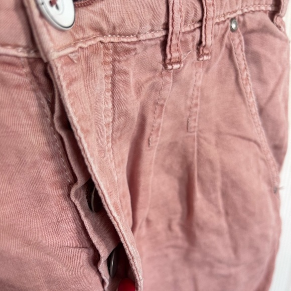 Free People We The Free Utility Harem Shorts Rose Pink‎ Size 2 Button Fly - Picture 6 of 8
